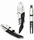 ABC Wolf Professional Double Hinge Wine Key – Stainless Steel Corkscrew Designed by a Sommelier, Riveted Build, Sharp Foil Cutter (Wood Black)