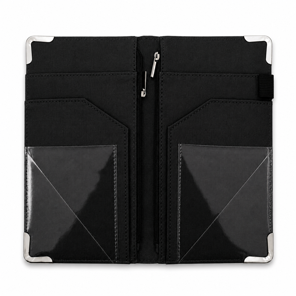 Black ABC Wolf Server Book – Premium 9x5 Organizer by a Waiter & Sommelier