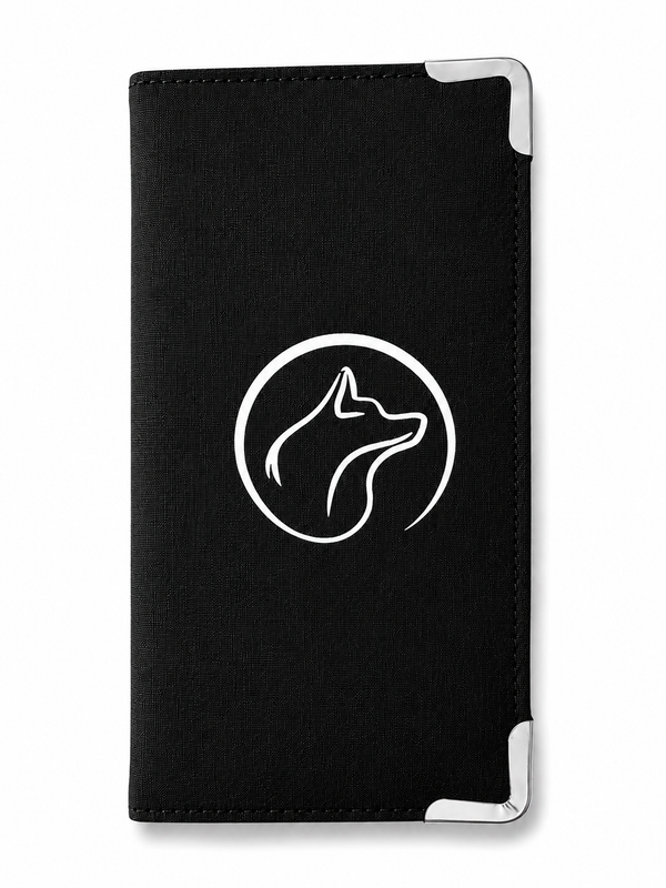 Black ABC Wolf Server Book – Premium 9x5 Organizer by a Waiter & Sommelier